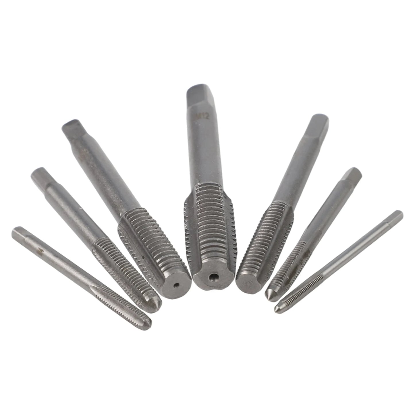 7Pcs For M3 Metric Thread Tap Drill Bits Set with HSS Straight Fluted Screw Taps for Stainless Steel and General Steel