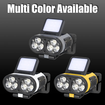 Multifunctional LED Headlamp Cap Clip USB Rechargeable Headlight