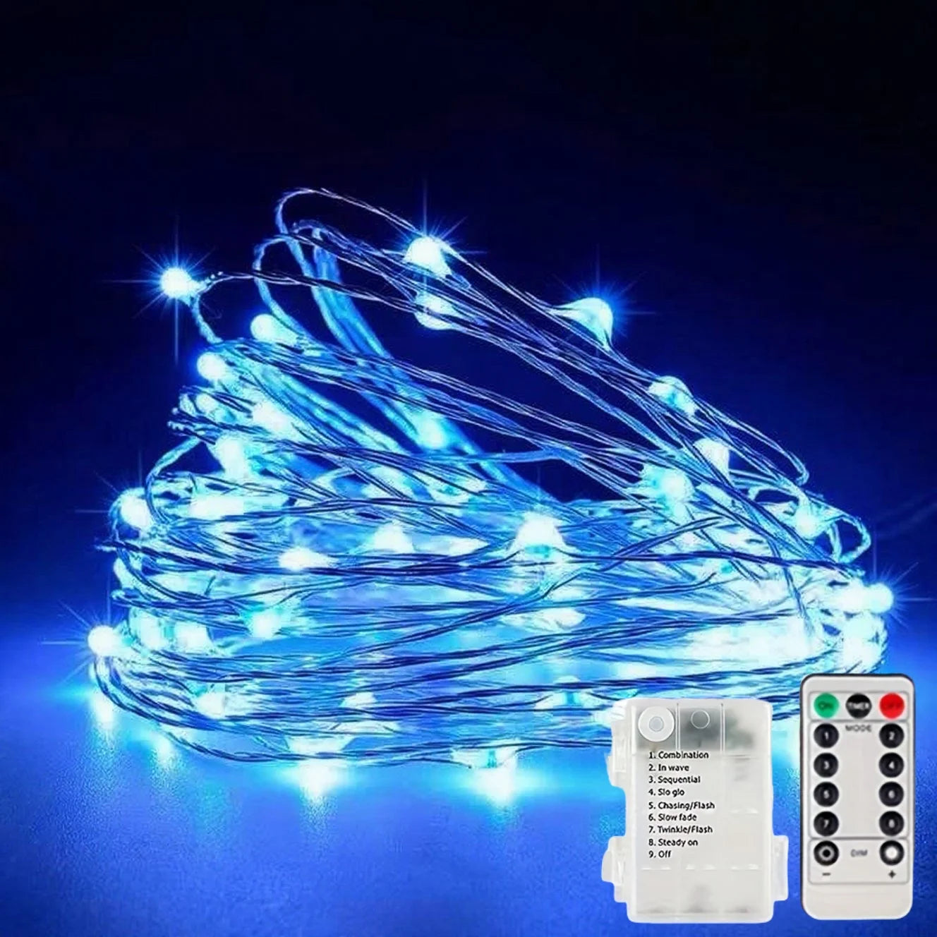 Christmas Party Wedding Decoration Remote Control Waterproof Battery Operated Fairy Lights 5/10/20/30 Meter Copper Wire String