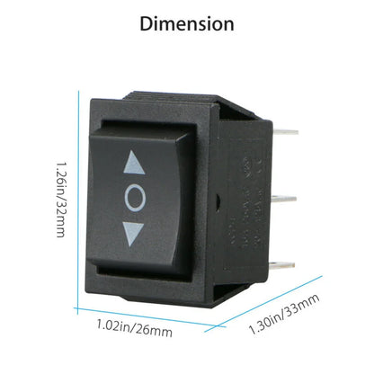 2 Pack 6 Pin DPDT Pole Throw Momentary Rocker Switch Snap In Terminals for Car Motorcycle Boat and Electrical Equipment