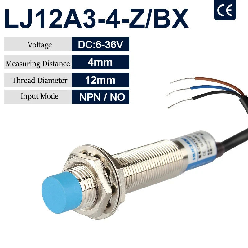 LJ12A3-4-Z Inductive Proximity Sensor NPN DC 6–36V Detection Switch for Arduino