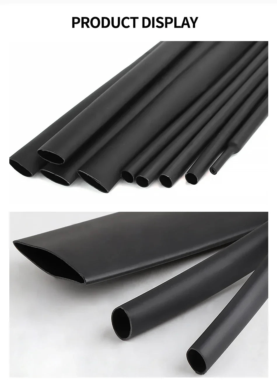5 Meter 4:1 Dual Wall Heat Shrink Tube with Glue Heat Shrinkable Tubing 4-32mm