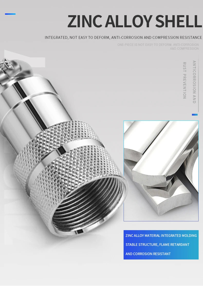 GX12 2/3/4/5/6/7 Pin Male & Female Docking Aviation Plug & Socket Circular Waterproof Thread Butt Joint Connector