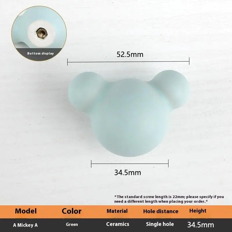 1pc Children's Furniture Handles Nordic Ceramic Children Room Cabinet Handles Macaron Colorful Round Drawer Knobs And Pulls