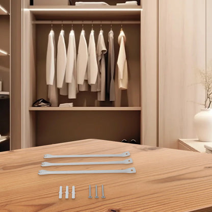 3 Pack Metal For Wire Shelf Support Brackets for Closets Built to Provide Strong Support with Enhanced Load Capacity