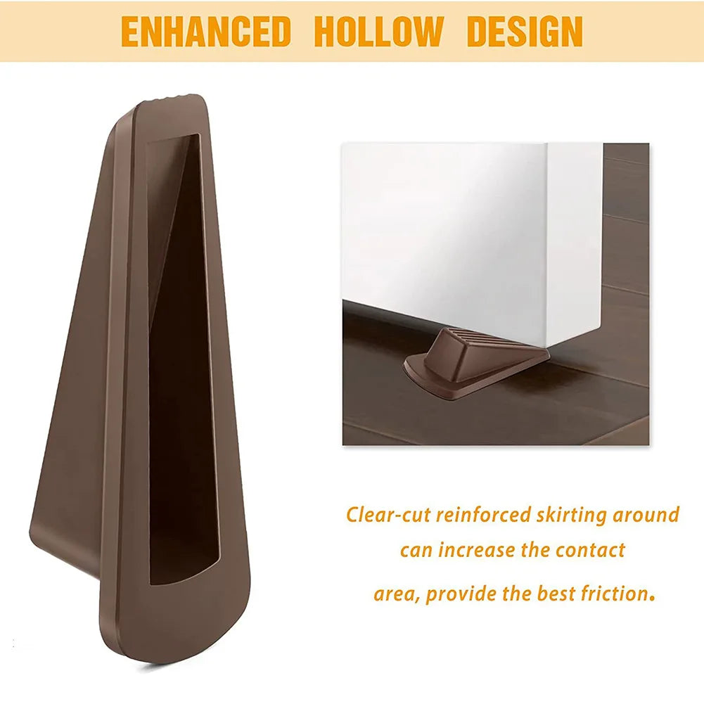 Gate Stop Holder Door Stopper 1pcs Anti-kick Black/gray/brown Elegant Design Natural Rubber Office Environmentally Friendly