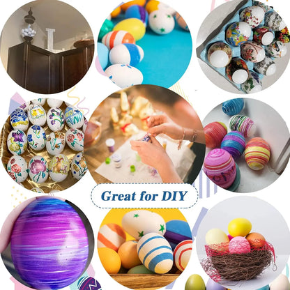 100/10pcs Easter Foam Egg White Styrofoam Fake Eggs for Kids Painting Handmade Spring Easter Party Home Decoration DIY Wreath Craft