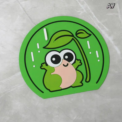 Sewer Floor Drain Cover Deodorizer Cat Frog Pattern Bathroom Silicone Seal Mat Deodorant Mat Kitchen Toilet Insect-Proof Mat