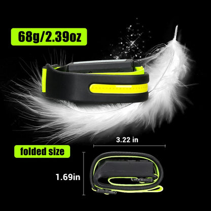 Sensor Headlamp LED Head Flashlight Rechargeable Headlight Built-in 1200mAh Battery 5 Lighting Modes Fishing Camping Lantern