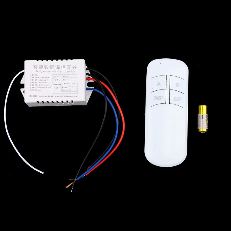 220V RF433 1/2/3/4 Ways Digital Remote Control Light Switch Wireless ON OFF Switch For Light Bulb Chandelier