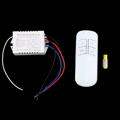 220V RF433 1/2/3/4 Ways Digital Remote Control Light Switch Wireless ON OFF Switch For Light Bulb Chandelier