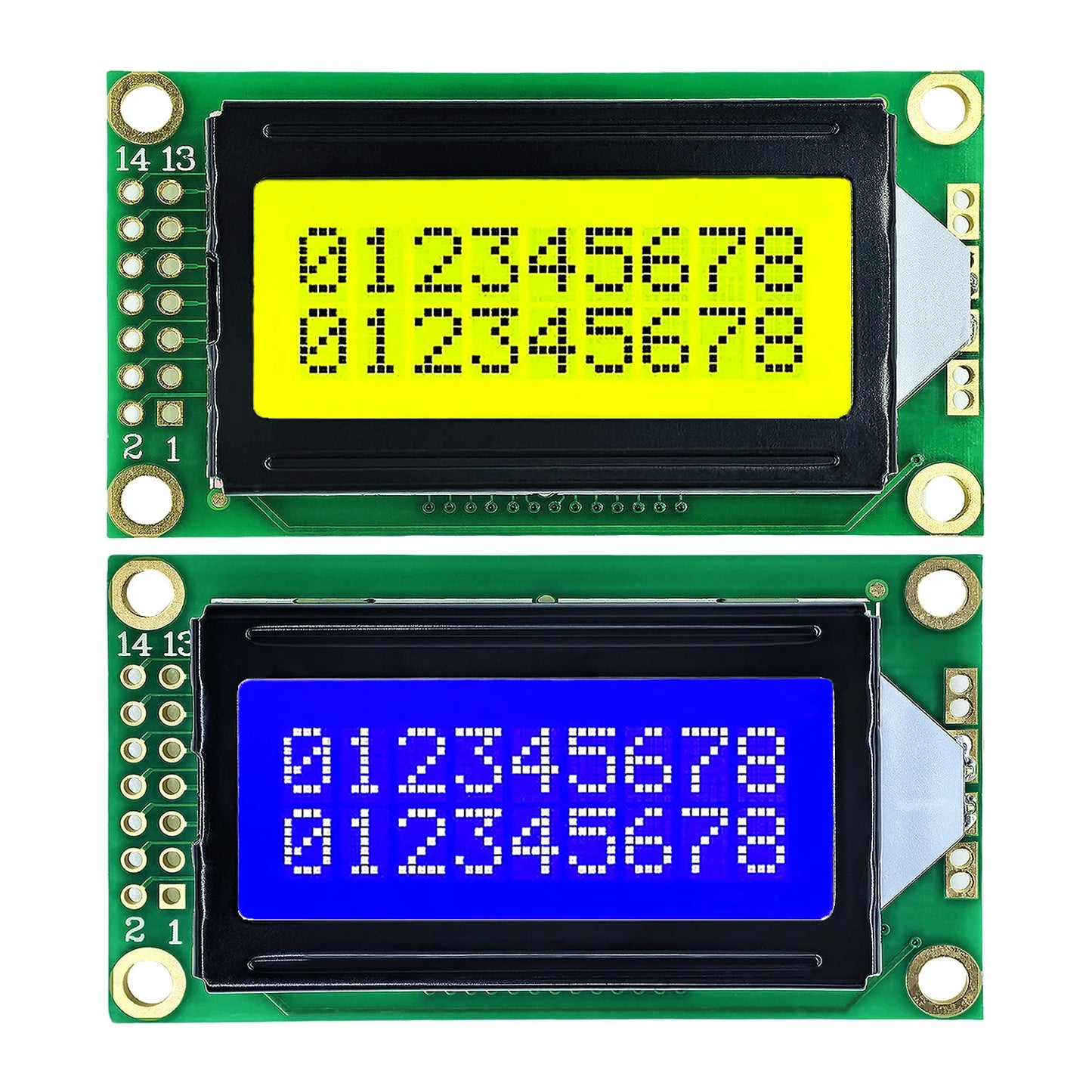 LCD0802 8x2 Character LCD Display Module 3.3V 5V Blue Green Screen LCM for Arduino and DIY Projects