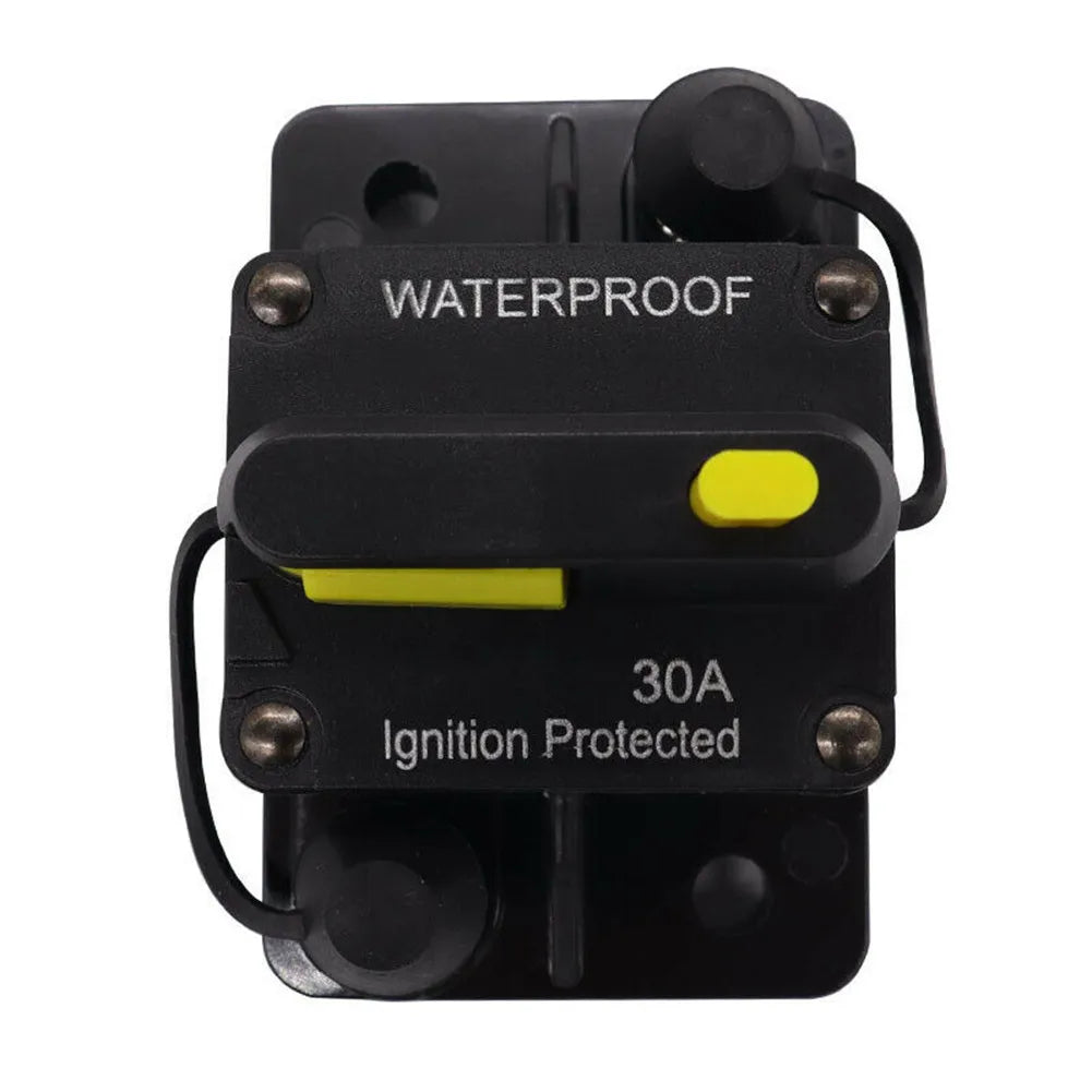 Car Circuit Breaker Fuse Reset 30–300A 12V–48V DC, Waterproof Auto and Boat Electrical Switch