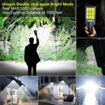 Solar LED Wall Light Outdoor — Motion Sensor, IP65 Waterproof, 3-Mode, 18650 Battery | Garden Street Security Lamp