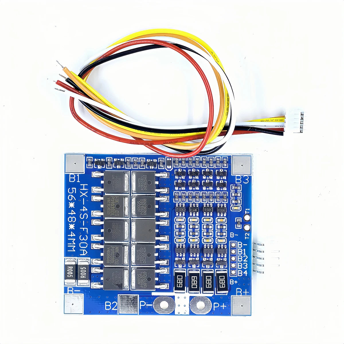 4S 14.8V 30A Lithium Battery BMS Protection Board with Balance for 18650 Li-ion and 12.8V LiFePO4 Cells