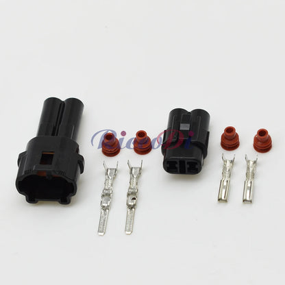 2 Pin 2mm Sealed Connector 6180-2321 6187-2311 DJ7026-2 PA66 Gray Black Waterproof for Honda