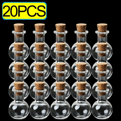 Mini Glass Bottles with Cork Stoppers — DIY Vials for Wedding, Birthday & Party Favors