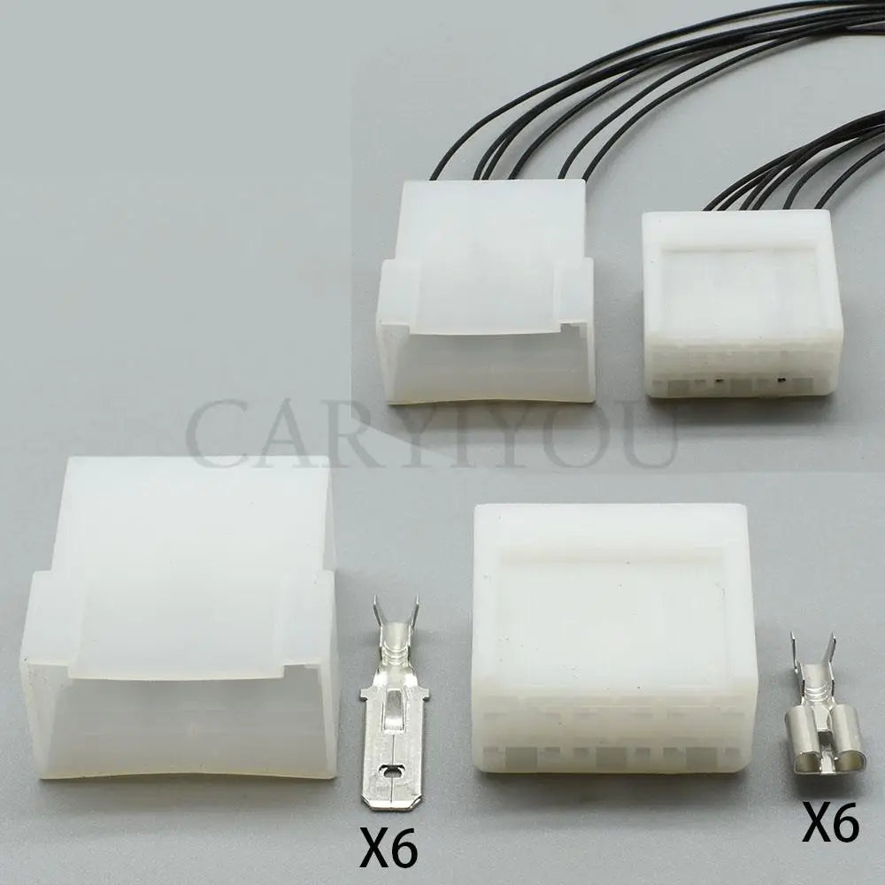 6-Pin Automotive Connector 880297-1 / 180906-0 with Metal Pins — TE Connectivity AMP Wiring Plug