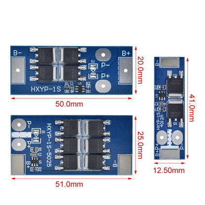 3PCS 1S LiFePO4 / Lithium Battery Protection Board BMS 12A–24A with Short Circuit and Overcharge Protection
