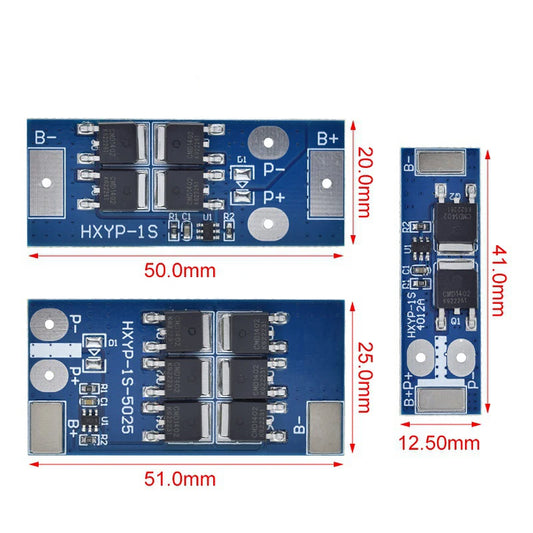 3PCS 1S LiFePO4 / Lithium Battery Protection Board BMS 12A–24A with Short Circuit and Overcharge Protection