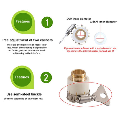 New Universal Faucet Connector Tap Connector Adapter Garden Kitchen Water Hose Pipe Joiner Fitting Universal