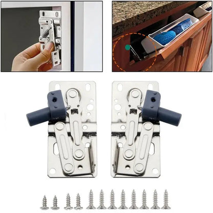 2pcs Self-Closing 45 Degree Pivot Hinge Kitchen Cabinet Tip-Out Trays Hinges For Sink Drawer Bathroom Organizers Shoe Cabinets