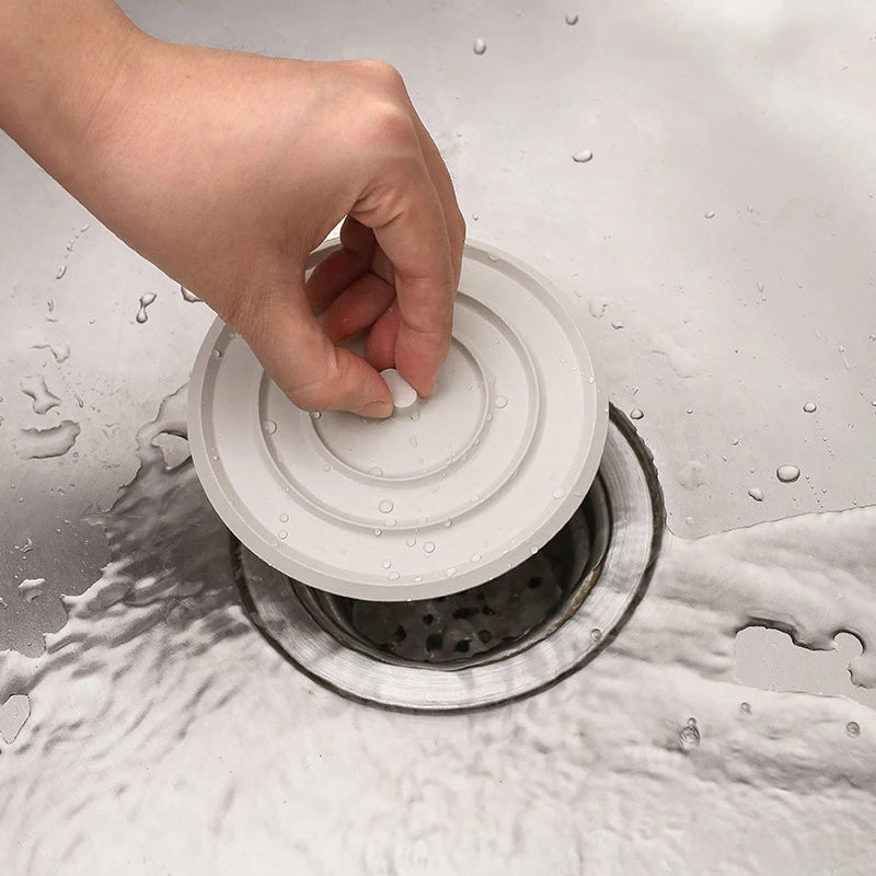Large Silicone Bathtub Stopper Leakage-proof Drain Cover Sink Hair Stopper Tub Flat Plug Stopper Bathroom Accessories 11cm 4.3"