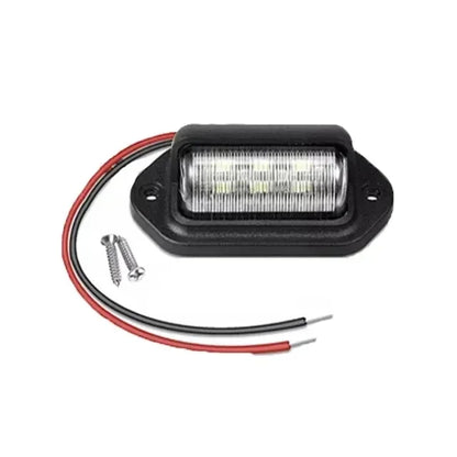 6 LED Car License Plate Light 12-24V Waterproof White Lamp