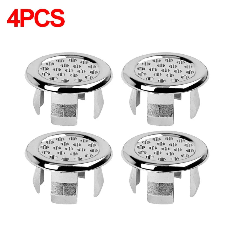 Sink Overflow Ring Cover Plug Bathroom Basin Drain Hole Cap 4/1PCS