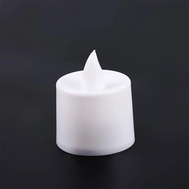 12-1Pcs Colorful LED Candles Battery Operated Flameless Tealight Fake Candles Lamp Wedding Birthday Party Home Decoration Lights