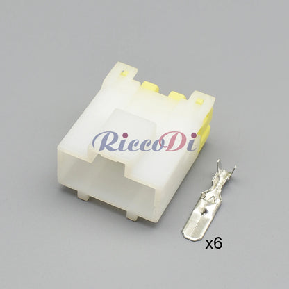 7122-6060 / 7123-6060 Automotive 6-Way Motormeter High Current Connector — Car Instrument Socket with Pre-wired Cables