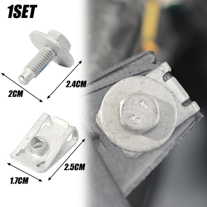 Car Fender Liner Bolt M6 Hex Flange Screw — Bumper Body Trim Splash Shield Fastener with Washer Carbon Steel Auto Repair Kit