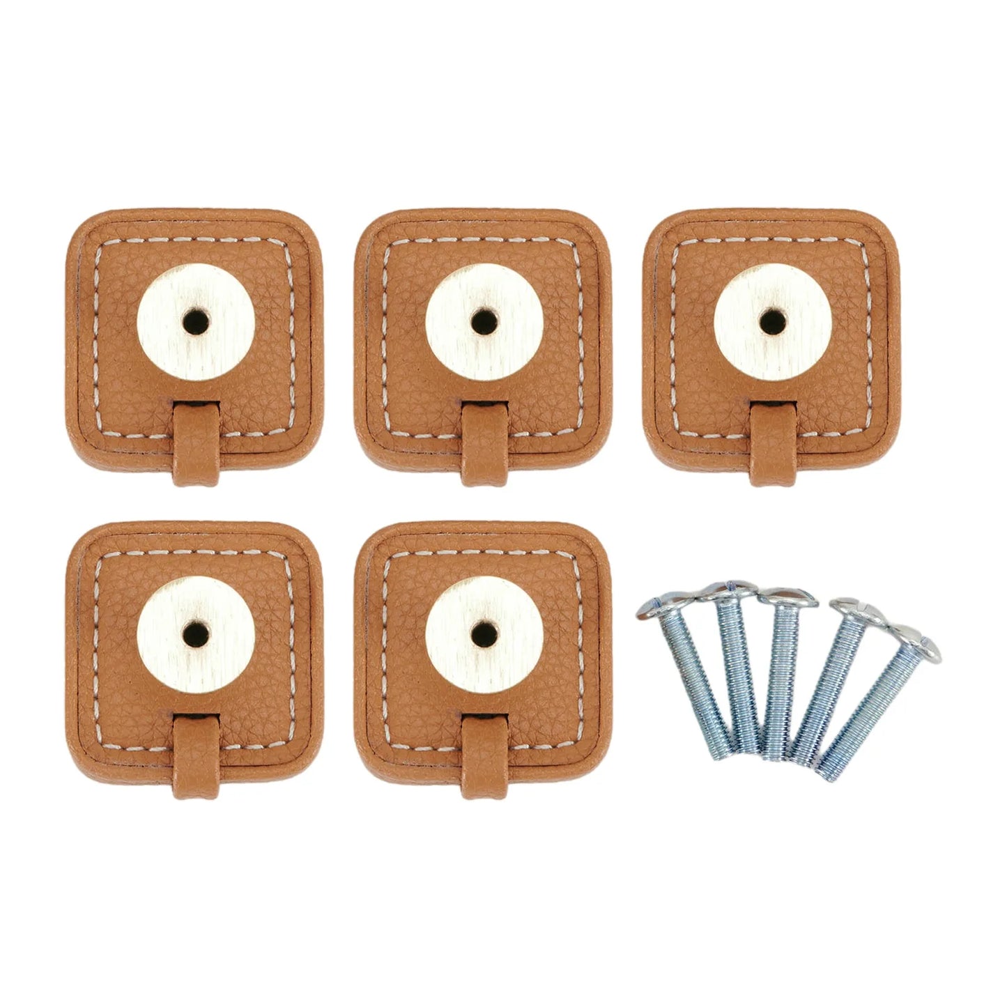 For Kitchen Cabinets Zinc Alloy Knobs Leather Drawer Pulls Stylish Furniture Pulls Sturdy Construction Stylish Furniture Accents