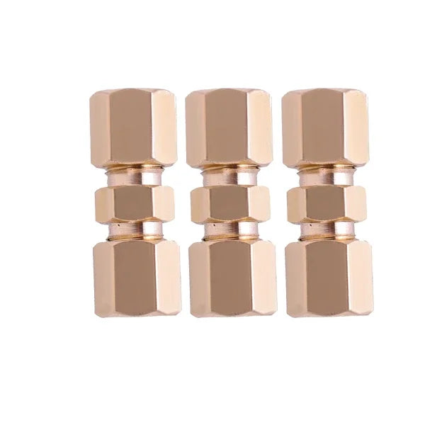 Universal Auto Brake Hose Brass Fittings 3/16" Export Brake Lines Pipe Union Fittings Straight Brass Connector Car Accessories