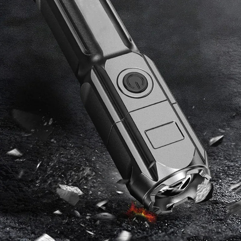 Ultra Bright Rechargeable LED Flashlight Zoomable Waterproof Torch