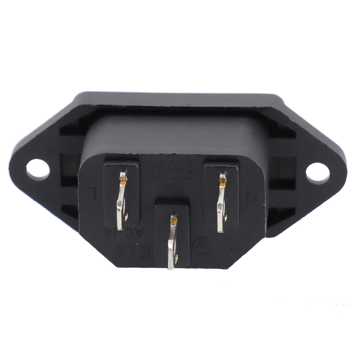 Power Connector 3 Pin Charging Socket AC-04 Built-in Male Female Rated 250V 10A for Battery and Electrical Use