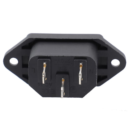 Power Connector 3 Pin Charging Socket AC-04 Built-in Male Female Rated 250V 10A for Battery and Electrical Use
