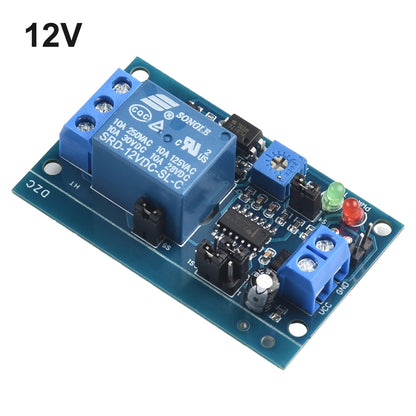 Normally Open 12V Time Delay Relay Module with Adjustable Timing for Turn On/Turn Off Switch Suitable for 250V AC Load