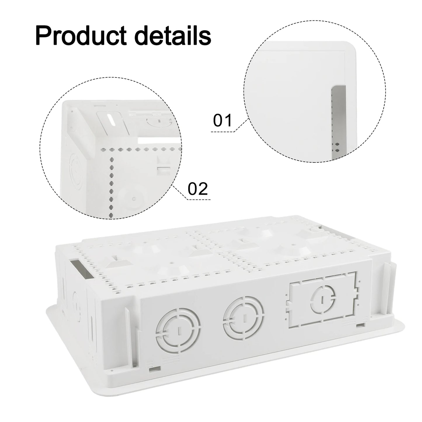 39*26.5*9.5cm Cable Management Kit Versatile Media Box Fit Cable Management Standard Stud Compatibility WiFi Friendly Materials