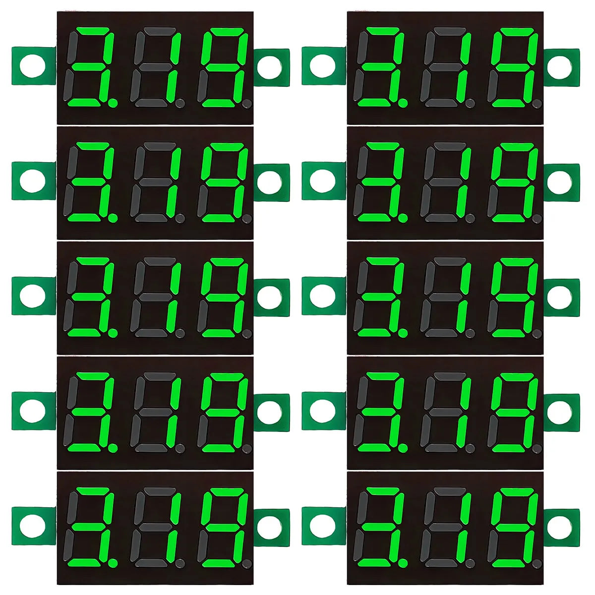 DC 4.5V-30V Mini Digital Two-Wire Voltmeter 0.36 Inch LED Display Voltage Tester Module Red Blue Green