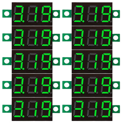 DC 4.5V-30V Mini Digital Two-Wire Voltmeter 0.36 Inch LED Display Voltage Tester Module Red Blue Green