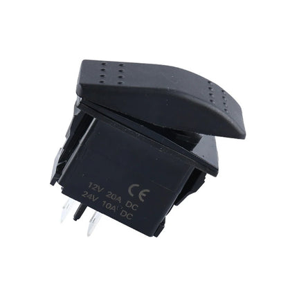 SPDT Waterproof Switch 20A 12/24VDC Rocker Switch (ON)-OFF-(ON) Rectangular Rocker Switch For Automotive Supplies