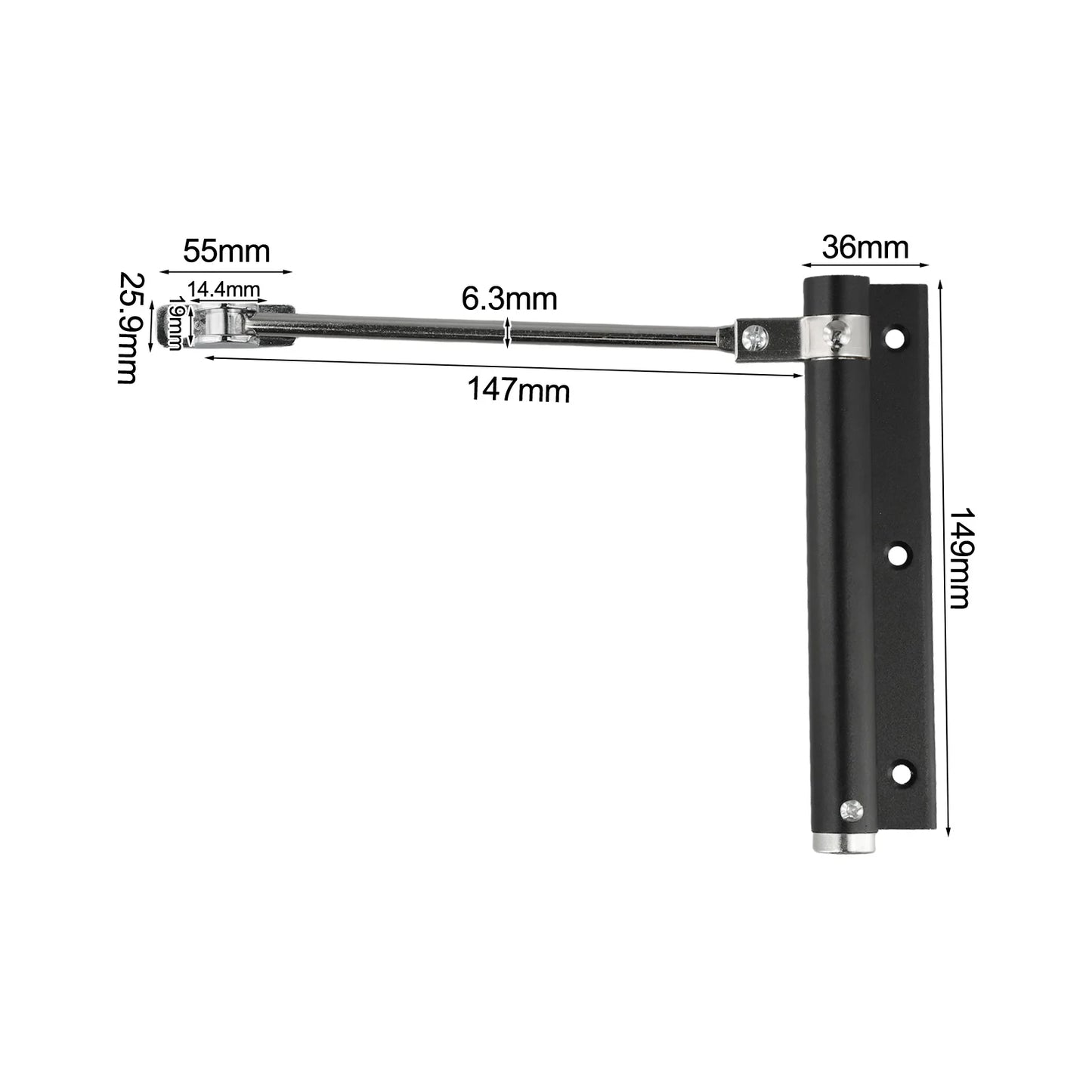 Sliding Door Closer with Automatic Closure Mechanism Hydraulic Functionality for Quiet and Reliable Performance