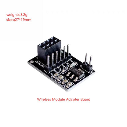 NRF24L01+ 2.4GHz Wireless Data Transmission Module with Socket Adapter Board