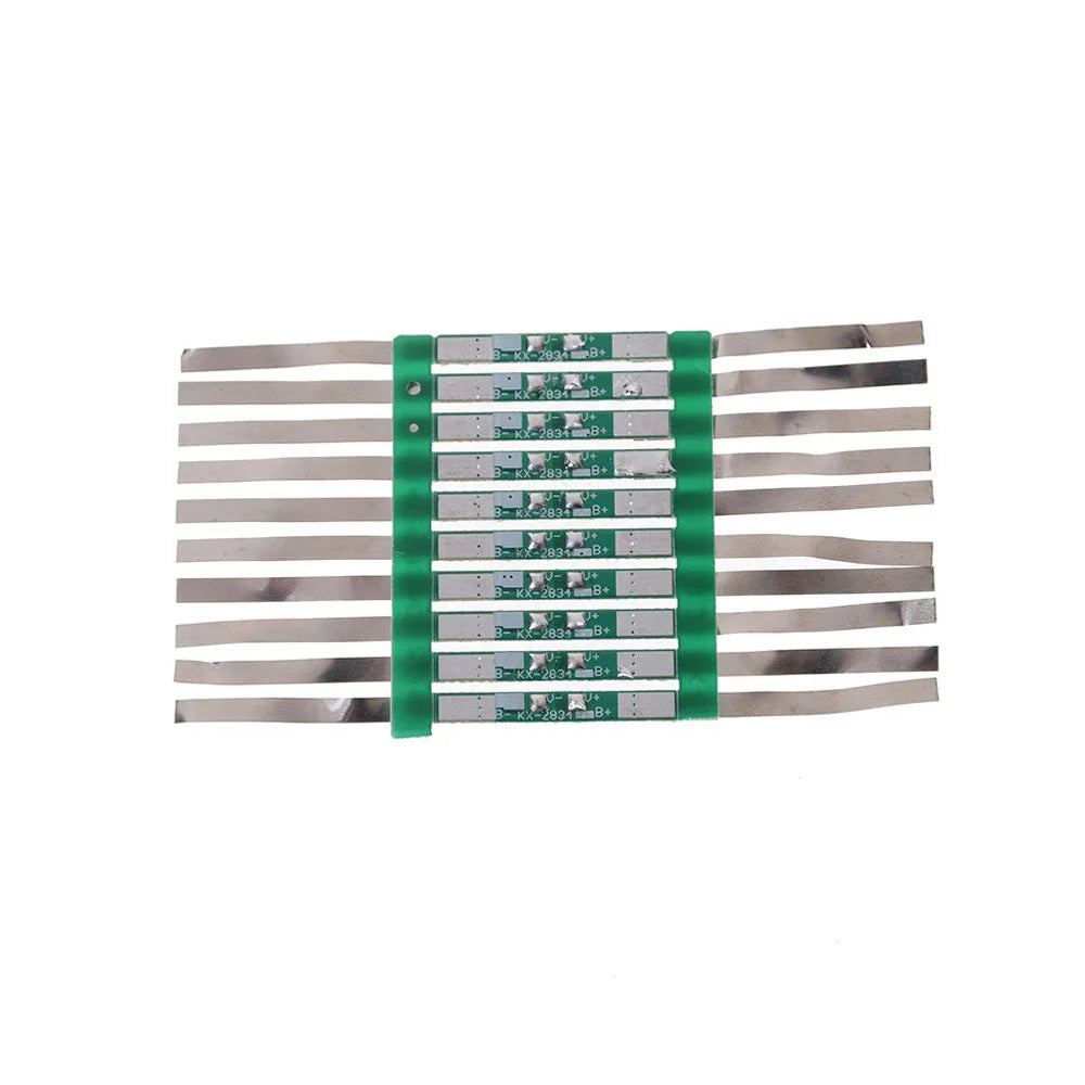 3A Protection Board Kit for 3.7V 18650 Li-ion Battery with Solder Tabs JB 28×3mm, Over-Discharge Protection 4.275±0.025V
