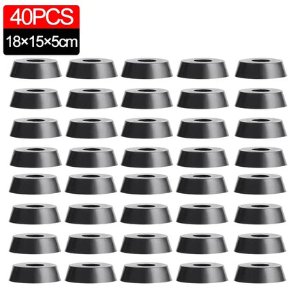 8/40Pcs Rubber Pads Floor Protectors Table Chair Furniture Leg Cover Speaker Cabinet Bottom Black Tips Absorber Non-slip Gasket