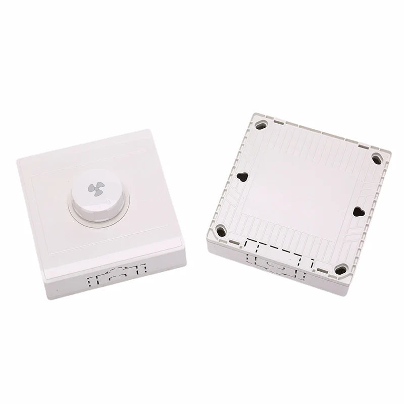 New 1PC Plastic AC220V 10A 15W-300W White 86Type Ceiling Fan Adjustment Stepless Speed Controller Wall Switch