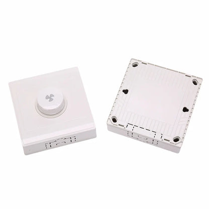 New 1PC Plastic AC220V 10A 15W-300W White 86Type Ceiling Fan Adjustment Stepless Speed Controller Wall Switch