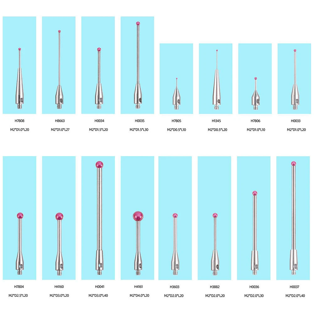 M2 Ball Cmm Stylus Thread CNC Measuring Probe Stylus Point Contact H7805/H1345/H7806/H0033/H7808/H8663/H0034/H0035 CMM Probe