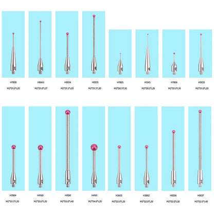 M2 Ball Cmm Stylus Thread CNC Measuring Probe Stylus Point Contact H7805/H1345/H7806/H0033/H7808/H8663/H0034/H0035 CMM Probe